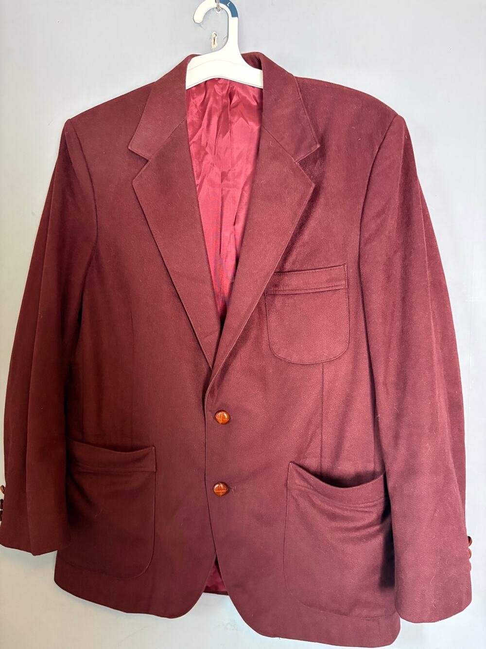 Farrah Burgundy Suit Coat Blazer Classic Dress Jacket Mens 42R